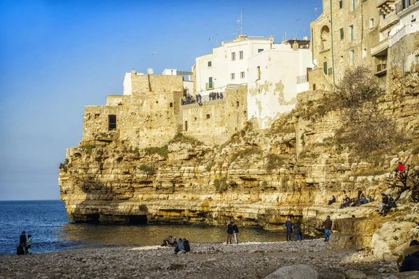 Bella vista su Polignano, Italia — Foto Stock