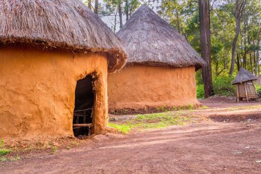 Traditional, tribal hut of Kenyan people, Nairobi, Kenya clipart