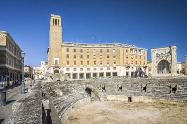 Antik amfitiyatro Lecce, Puglia, İtalya