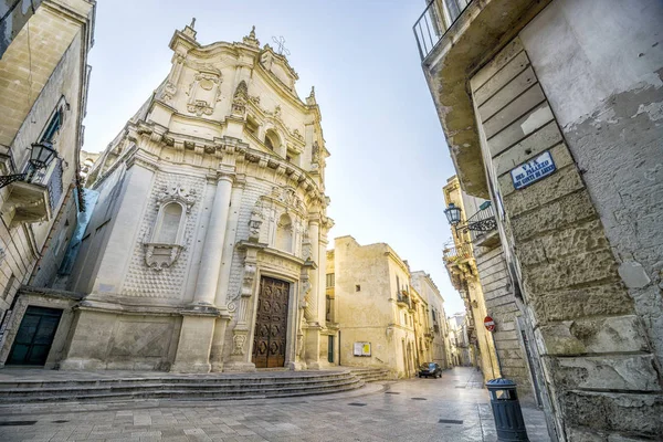 Stary Kościół w Lecce, Puglia, Włochy — Zdjęcie stockowe