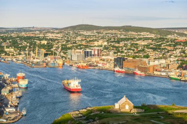 St John's cityscape, sermaye city of Newfoundland ve Labrador,