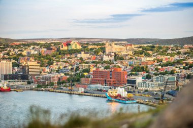St John's cityscape, sermaye city of Newfoundland ve Labrador,