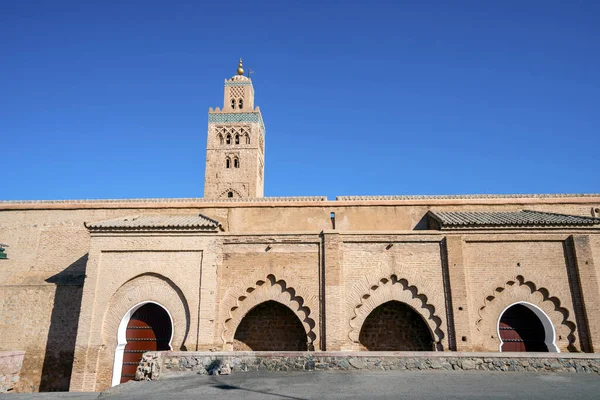 Mosque from 12th century in old town of Marrakech, Morocco — Stock Photo, Image