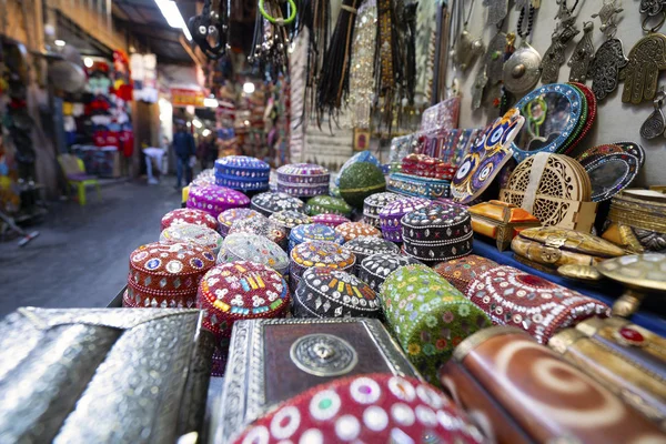 Mercado na cidade velha de Marrakech, Morroco — Fotografia de Stock