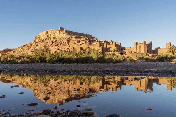 Panorámás kilátás agyagvárosra Ait Ben Haddou, Marokkó — Stock Fotó