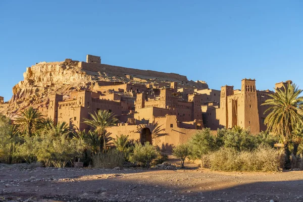 Panorámás kilátás agyagvárosra Ait Ben Haddou, Marokkó — Stock Fotó