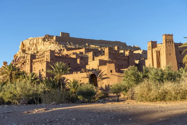 Vue panoramique de la ville d'argile Ait Ben Haddou, Maroc — Photo