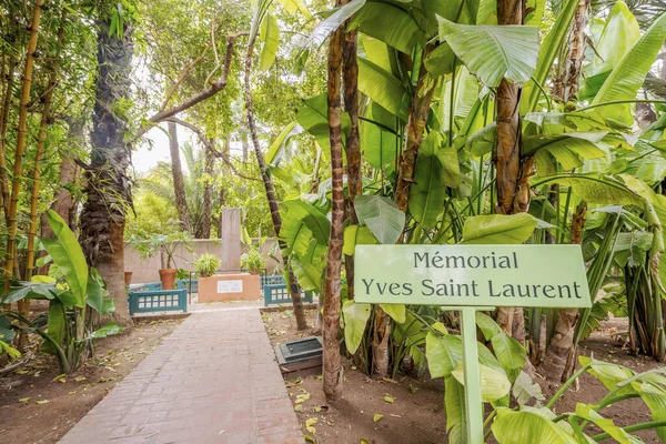 Memorial of Yves Saint Laurent in Majorelle Garden,, Morocco — Stock Photo, Image