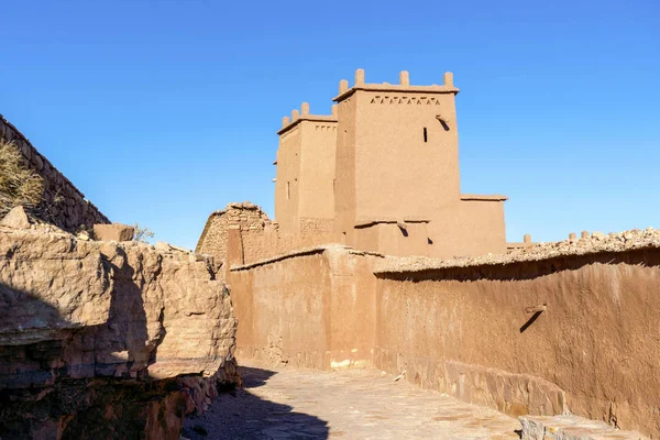 Панорамный вид на глиняный город Айт Бен Хадду, Марокко — стоковое фото