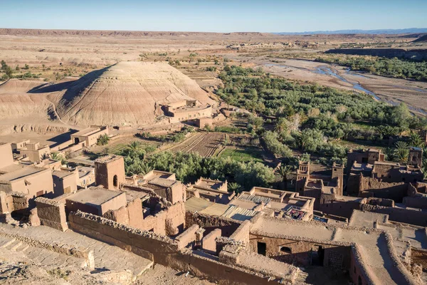 Πανοραμική θέα της πήλινης πόλης Ait Ben Haddou, Μαρόκο — Φωτογραφία Αρχείου