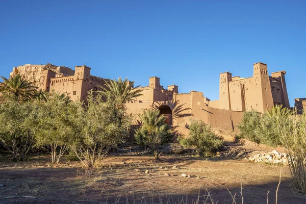 Vue panoramique de la ville d'argile Ait Ben Haddou, Maroc — Photo