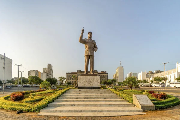 Statua Machel Samora Sulla Piazza Dell Indipendenza Maputo Capitale Del — Foto Stock