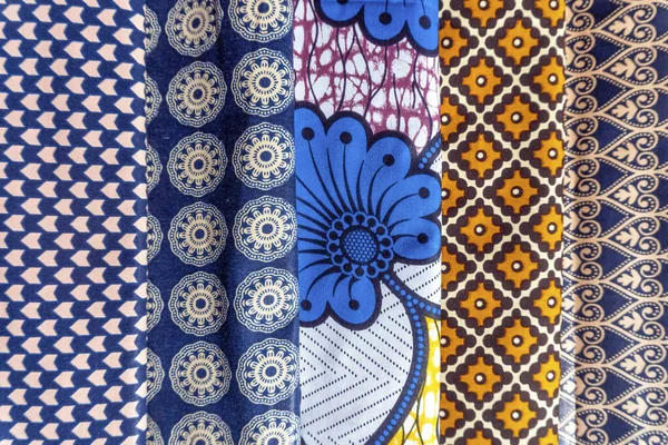 Colorful fabrics with african patterns in Maputo, Mozambique