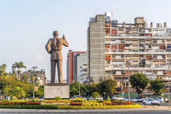 Πλατεία Ανεξαρτησίας Άγαλμα Στο Μαπούτο Πρωτεύουσα Της Μοζαμβίκης Εικόνα Αρχείου