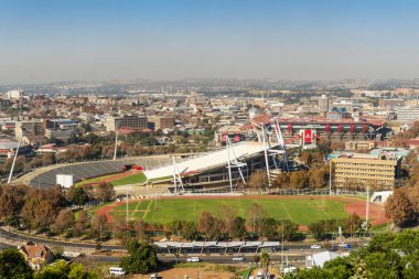 Johannesburg, Güney Afrika - 27 Mayıs 2019: Emirates Havayolları Park birçok spor tesisi