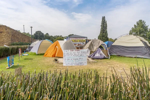 Pretoria Güney Afrika Mayıs 2019 Khoisan Halkı Dil Kara Haklarını — Stok fotoğraf