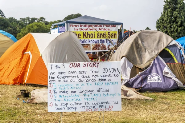 Pretoria Südafrika Mai 2019 Khoisan Menschen Fordern Ihre Rechte Als — Stockfoto