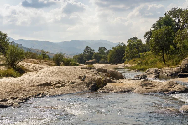 Beau Paysage Avec Ruisseau Rocheux Eswatini Afrique — Photo
