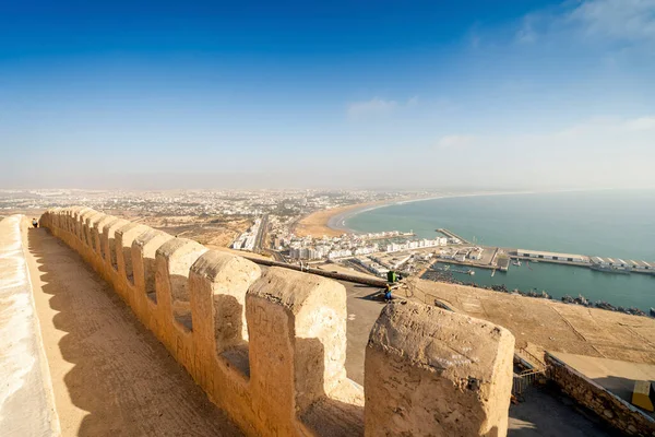 아프리카 모로코의오 성벽에서 수있는 항구가 의아가 — 스톡 사진