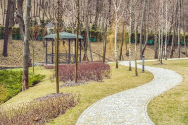 Bahar parkta güzel yolu.