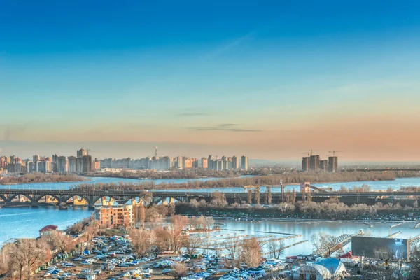 View of the winter Dnieper. — Stock Photo, Image