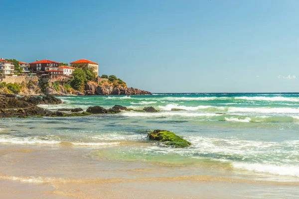 Sozopol, Bulgaristan'ın Karadeniz sabahı.