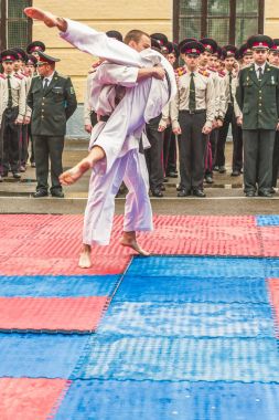 Dövüş sanatları gösteri performansları parçası.