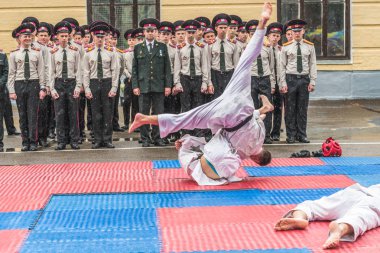 Dövüş sanatları gösteri performansları parçası.
