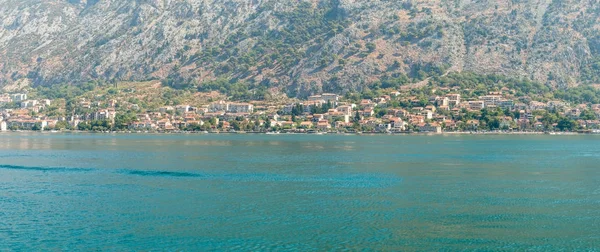 Panorama Van Kotor Bay Met Een Fragment Van Oude Stad — Stockfoto