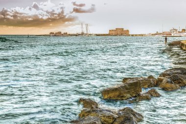 Paphos, Kıbrıs liman parçası.