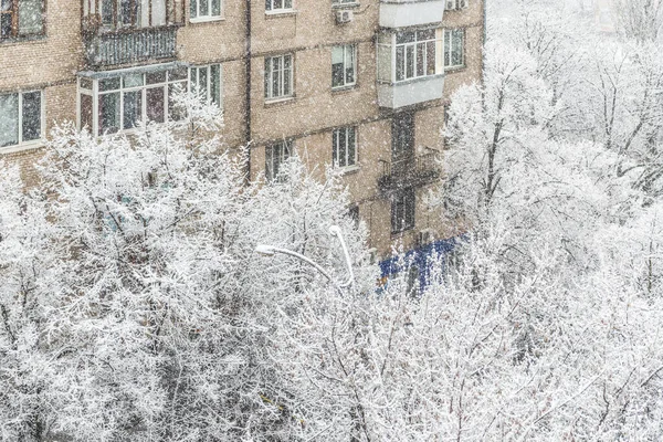 Снегопад Марте Фрагмент Киева — стоковое фото