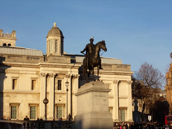 National Gallery Trafalgar Square London England Egyesült Királyság — Stock Fotó