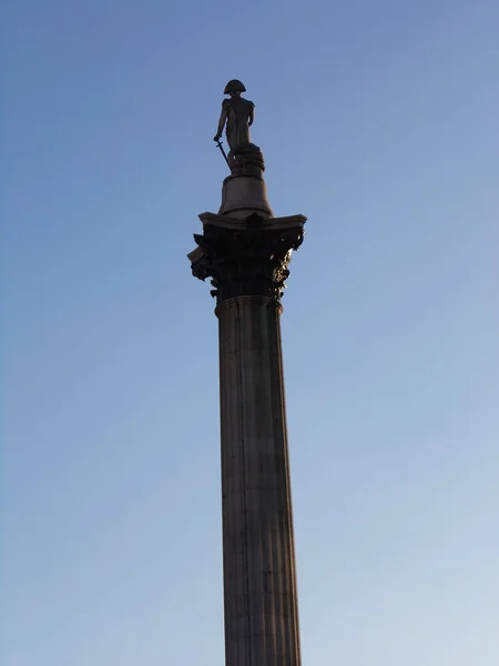 Nelsons Column National Monument Trafalgar Square City London England Egyesült — Stock Fotó