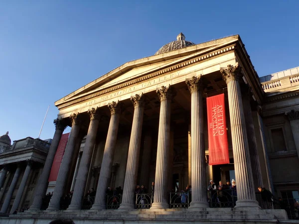 National Gallery Trafalgar Square London England Storbritannien — Stockfoto