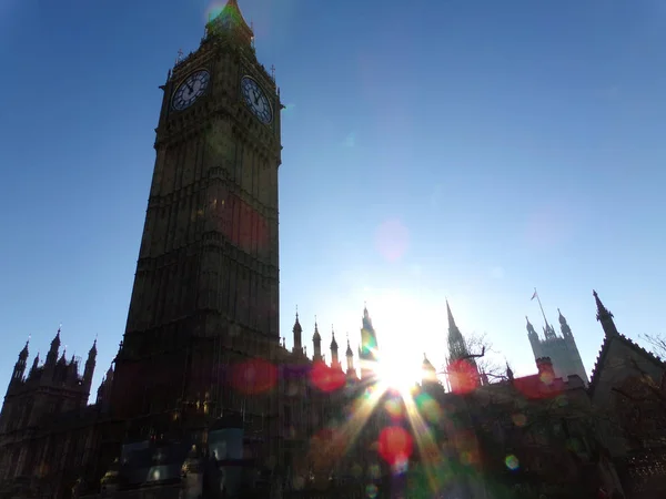 Биг Бен Здания Парламента Лондоне Англия Великобритания — стоковое фото