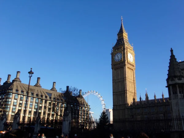 Big Ben Houses Parliament City London England Egyesült Királyság — Stock Fotó