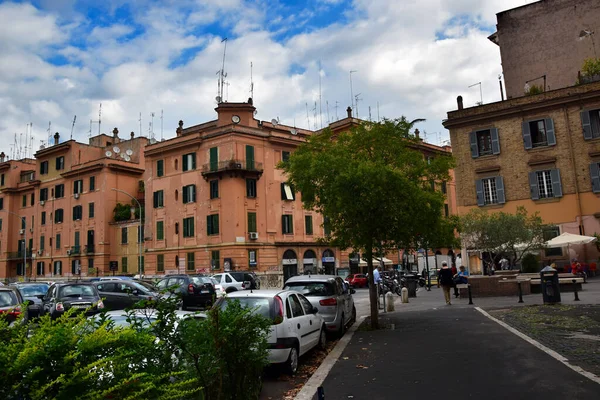 Oude Gebouwen Tegenover Santa Maria Delle Grazie Trionfale Rome Italië — Stockfoto