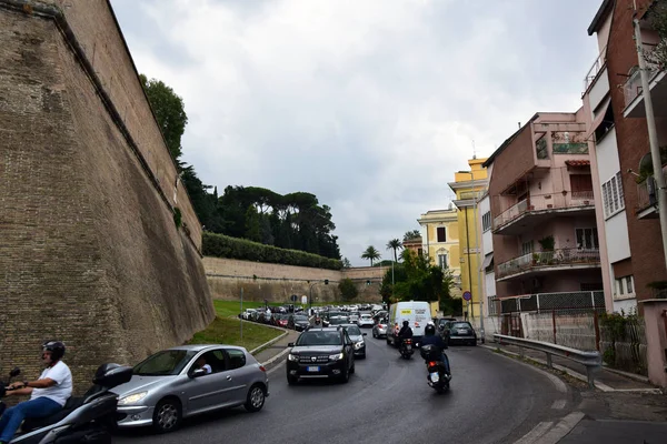 Viale Vaticano Muro Que Rodeia Cidade Vaticano — Fotografia de Stock