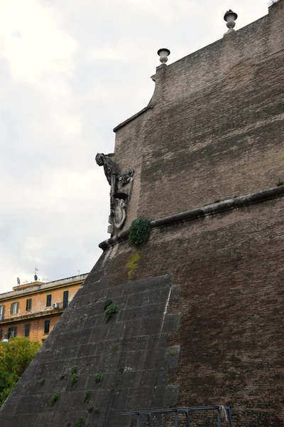 Viale Vaticano Zeď Obklopující Vatikán — Stock fotografie