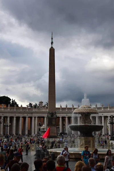 Piazza San Pietro Obelisco Piazza San Pietro Citt Del Vaticano — Foto Stock