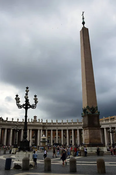 Piazza San Pietro Obelisco Piazza San Pietro Citt Del Vaticano — Fotografia de Stock