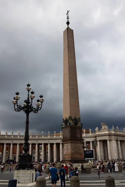 San Pietro广场 Obelisco Piazza San Pietro Citt Del Naqucano Fontana — 图库照片