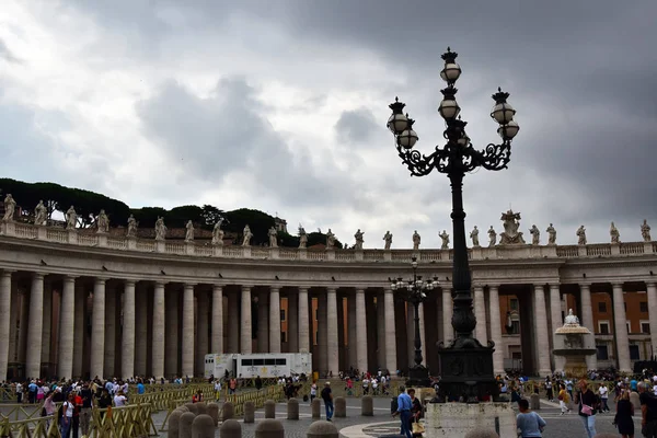 San Pietro广场 Obelisco Piazza San Pietro Citt Del Naqucano Fontana — 图库照片