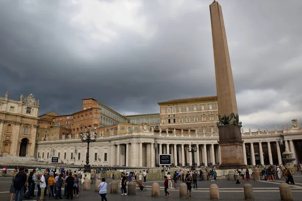 San Pietro广场 Obelisco Piazza San Pietro Citt Del Naqucano Fontana — 图库照片