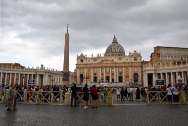 Piazza San Pietro, Obelisco Piazza San Pietro Citt del Vaticano, Fontana del Maderno, Colonnato del Bernini - Vatikan Obelisk, Maderno Fountain, Berninis Colonnade ve Saint Peters Meydanı 'ndaki Aziz Peters Bazilikası