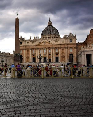 Piazza San Pietro, Obelisco Piazza San Pietro Citt del Vaticano, Fontana del Maderno, Colonnato del Bernini - Vatikan Obelisk, Maderno Fountain, Berninis Colonnade ve Saint Peters Meydanı 'ndaki Aziz Peters Bazilikası