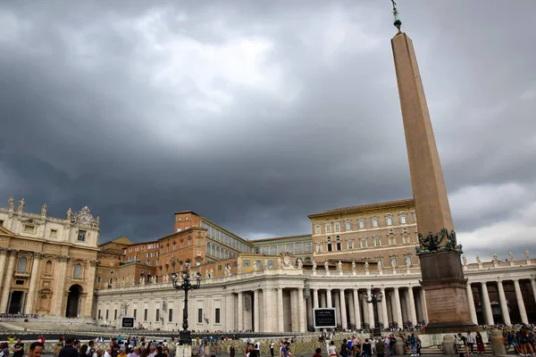 San Pietro广场 Obelisco Piazza San Pietro Citt Del Naqucano Fontana — 图库照片