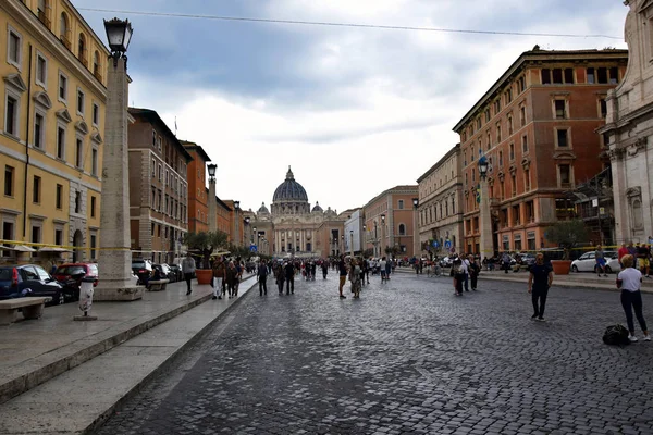 Della Conciliazione Obelisco Piazza San Pietro Citta Del Vaticano Basilica — Fotografia de Stock