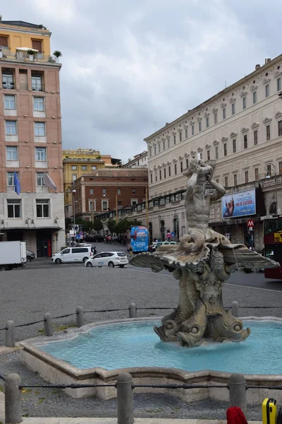 Fontana Del Tritone Palazzo Margherita Fontein Van Tritone Piazza Barberini — Stockfoto