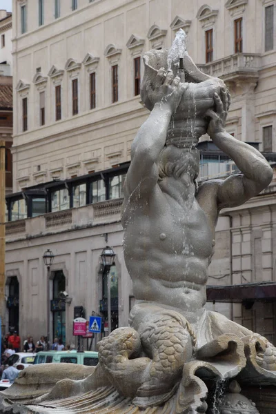 Fontana Del Tritone Palazzo Margherita Fontána Tritone Náměstí Piazza Barberini — Stock fotografie